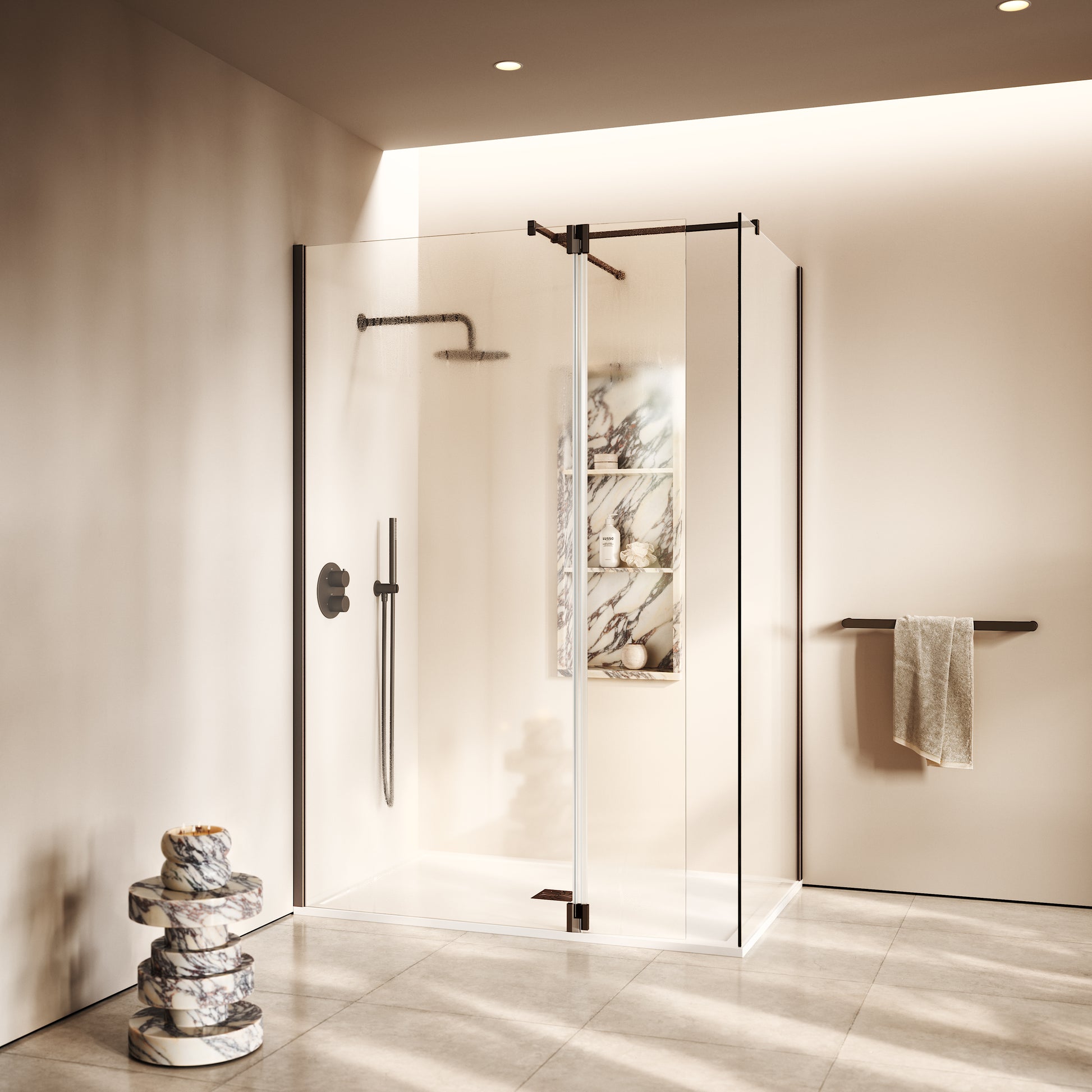 Modular Deep Bronze Glass Deflector Panel 300mm