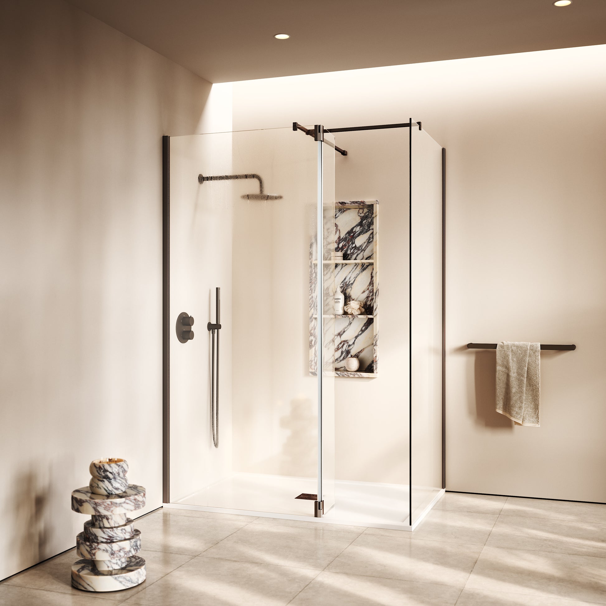 Modular Deep Bronze Glass Deflector Panel 300mm
