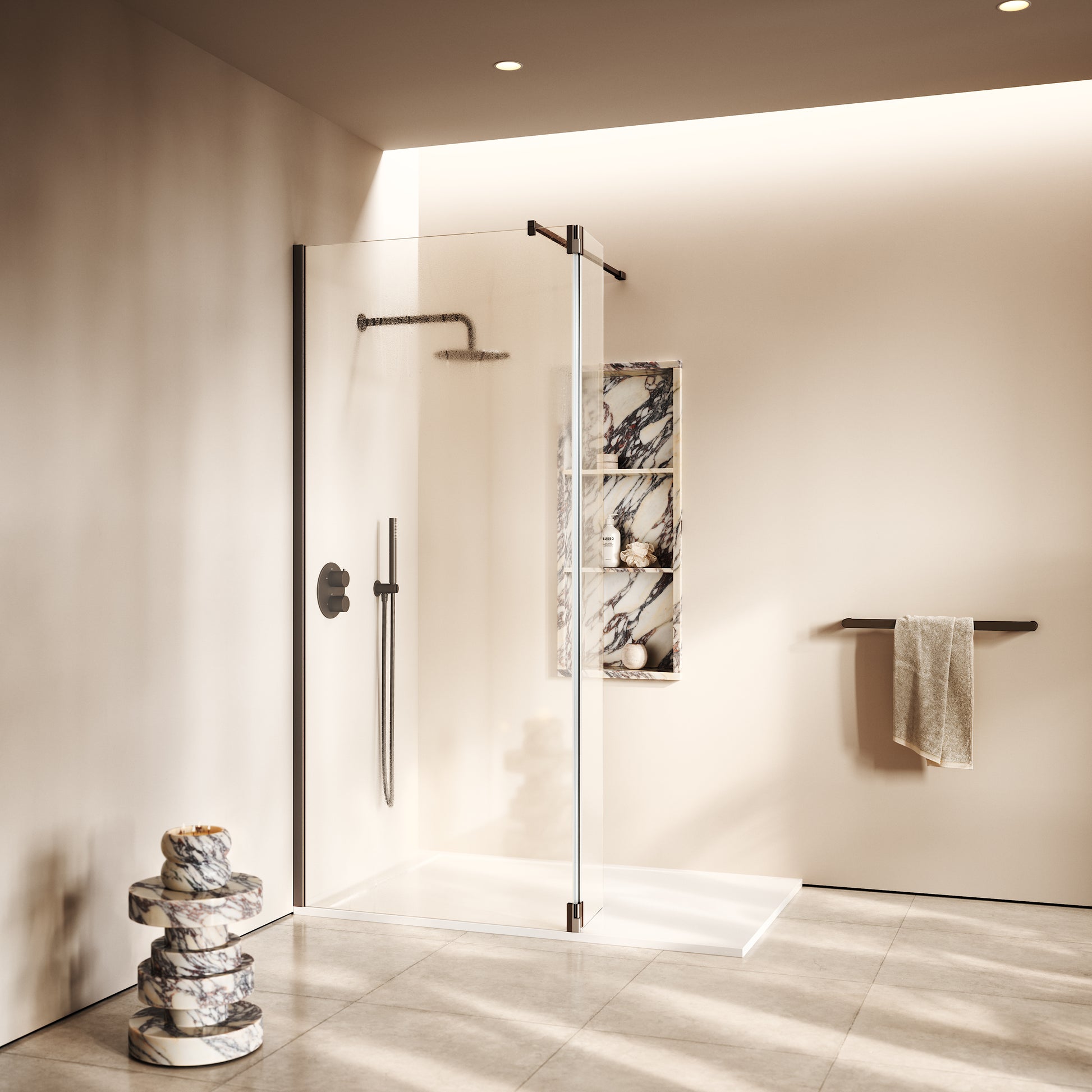 Modular Deep Bronze Glass Deflector Panel 300mm