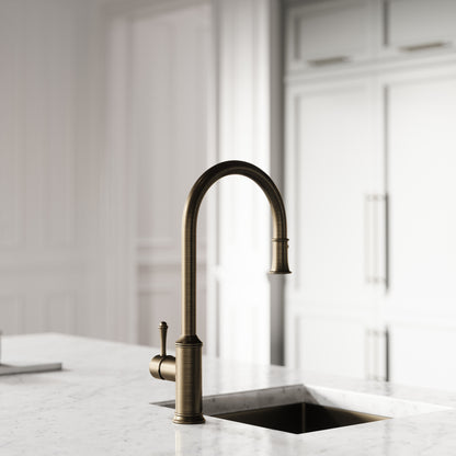Norton Single Hole Traditional Pull Out Kitchen Tap Brushed Bronze