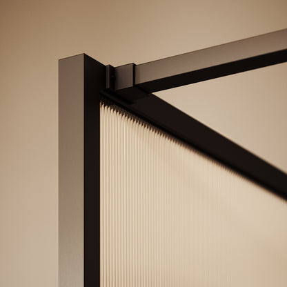 Opulence Reeded Glass Deep Bronze Shower Screen (ALL SIZES)