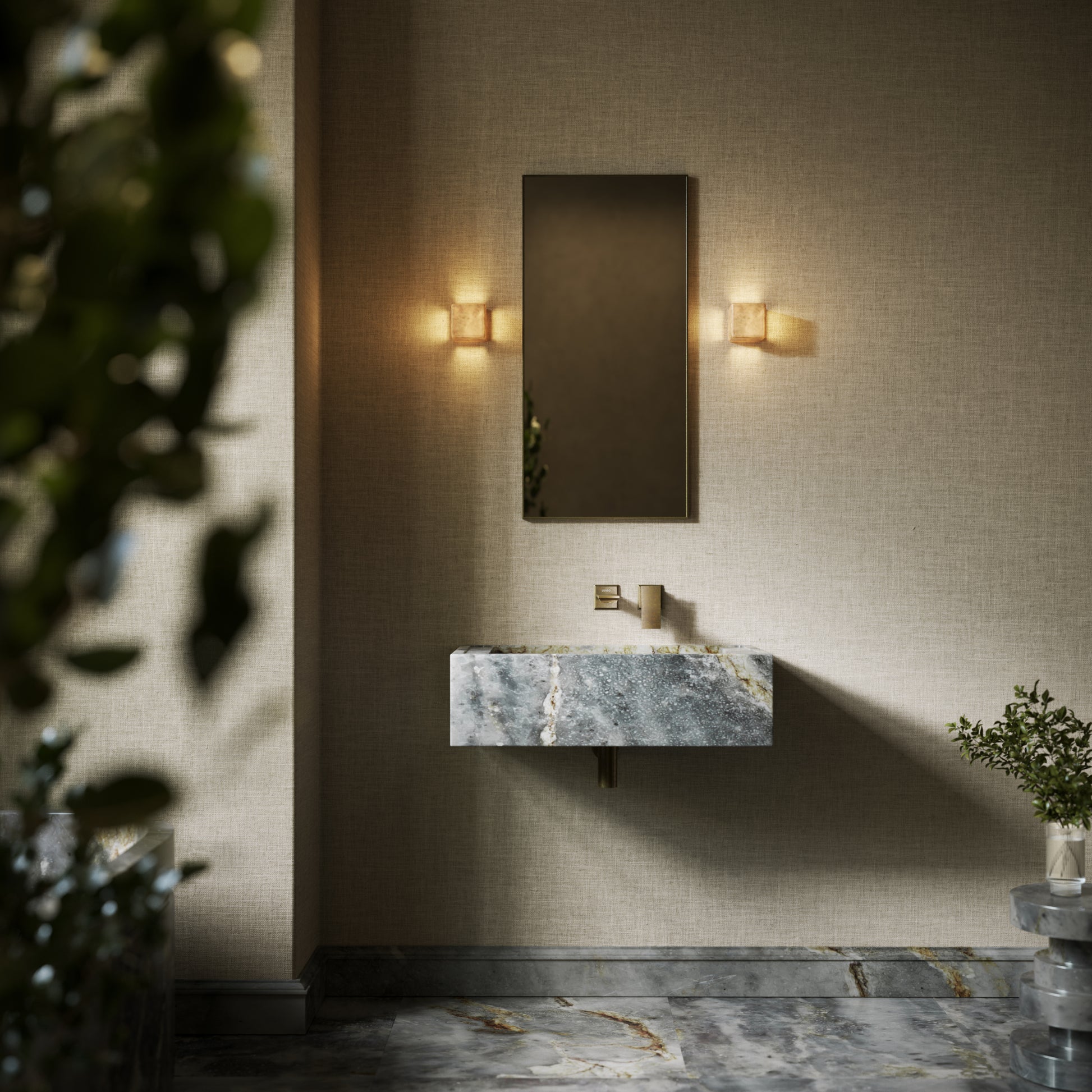 Patino Amazon Blue Marble Wall Hung Basin 700mm