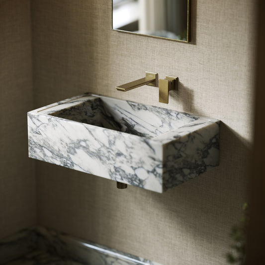 Patino Arabescato Marble Wall Hung Basin 700mm