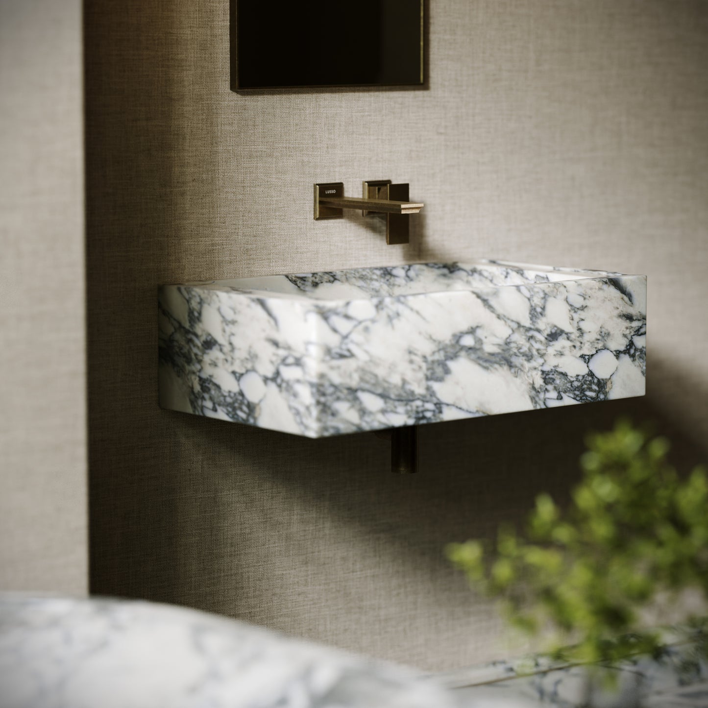 Patino Arabescato Marble Wall Hung Basin 700mm