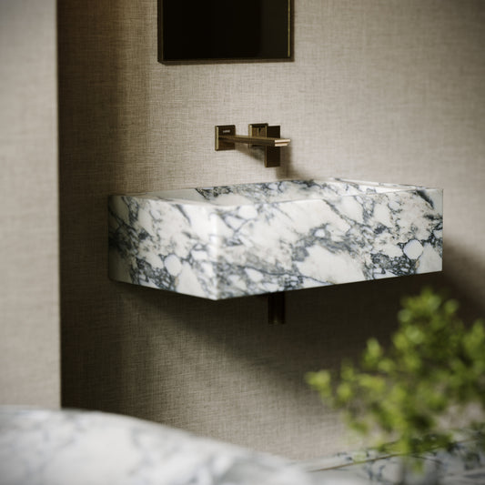 Patino Arabescato Marble Wall Hung Basin 700mm