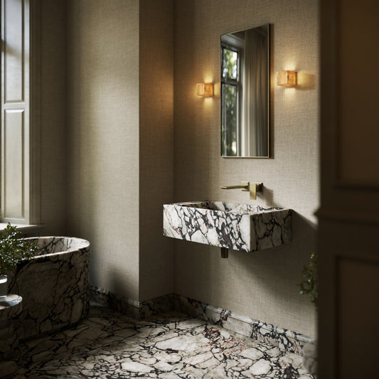 Patino Calacatta Viola Marble Wall Hung Basin 700mm