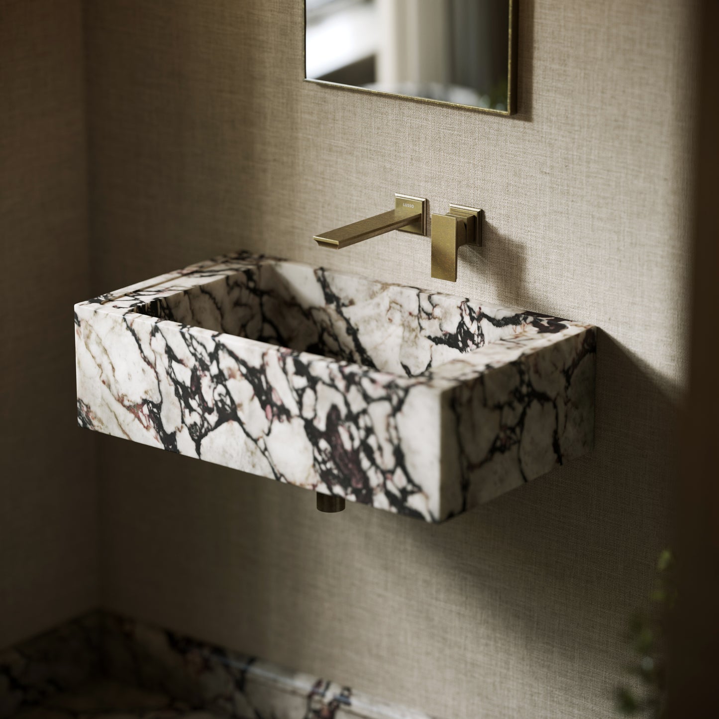 Patino Calacatta Viola Marble Wall Hung Basin 700mm