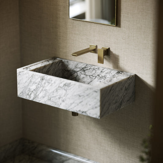 Patino Carrara Marble Wall Hung Basin 700mm