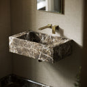 Patino Dark Emperador Marble Wall Hung Basin 700mm