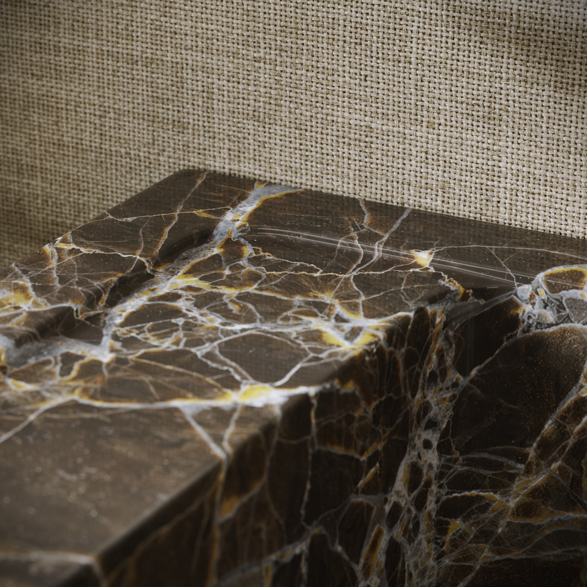 Patino Dark Emperador Marble Wall Hung Basin 700mm