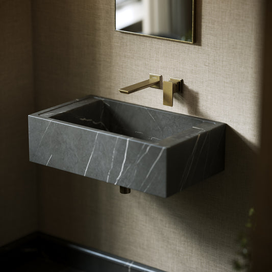 Patino Pietra Grey Marble Wall Hung Basin 700mm