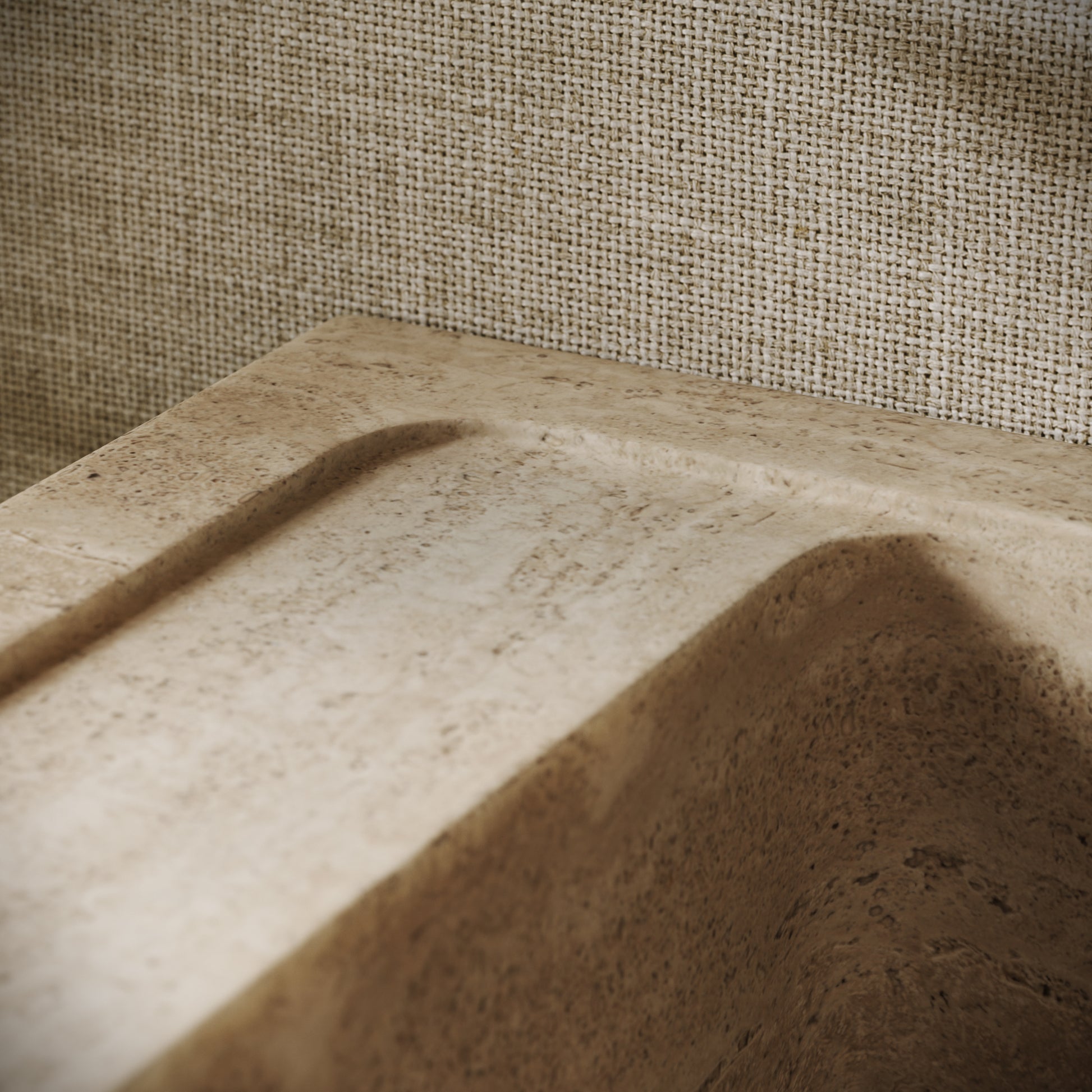 Patino Travertine Stone Wall Hung Basin 700mm