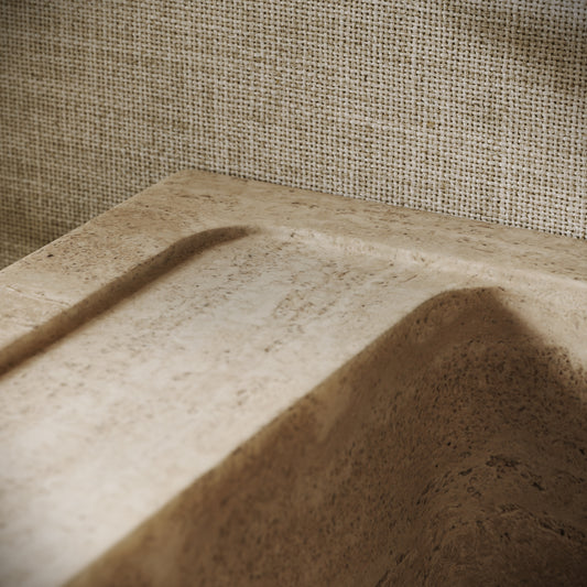 Patino Travertine Stone Wall Hung Basin 700mm