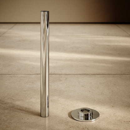 Polished Nickel Radiator Pipe Extension Kit 180mm