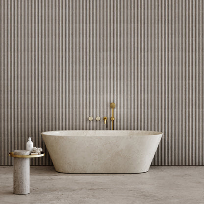Porto Wall Mounted Bath Filler (Brushed Gold & Crema Marfil Marble)