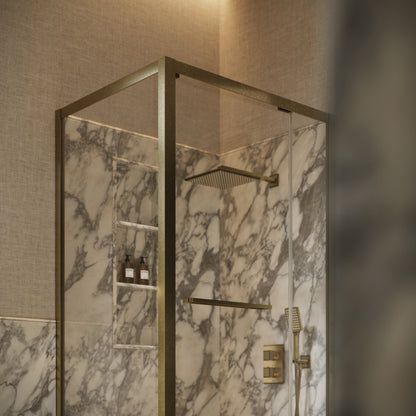 Reve Sidesway Aged Bronze Shower Enclosure 1000 x 800mm