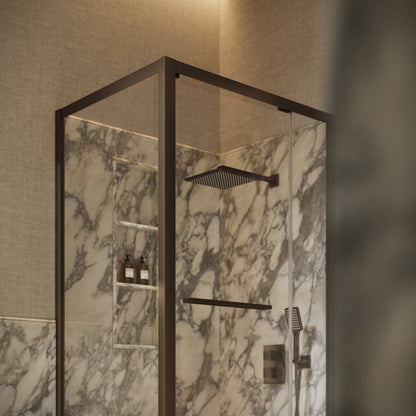 Reve Sidesway Brushed Bronze Shower Enclosure 1000 x 800mm