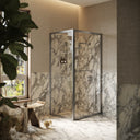 Reve Sidesway Brushed Stainless Shower Enclosure 1000 x 800mm