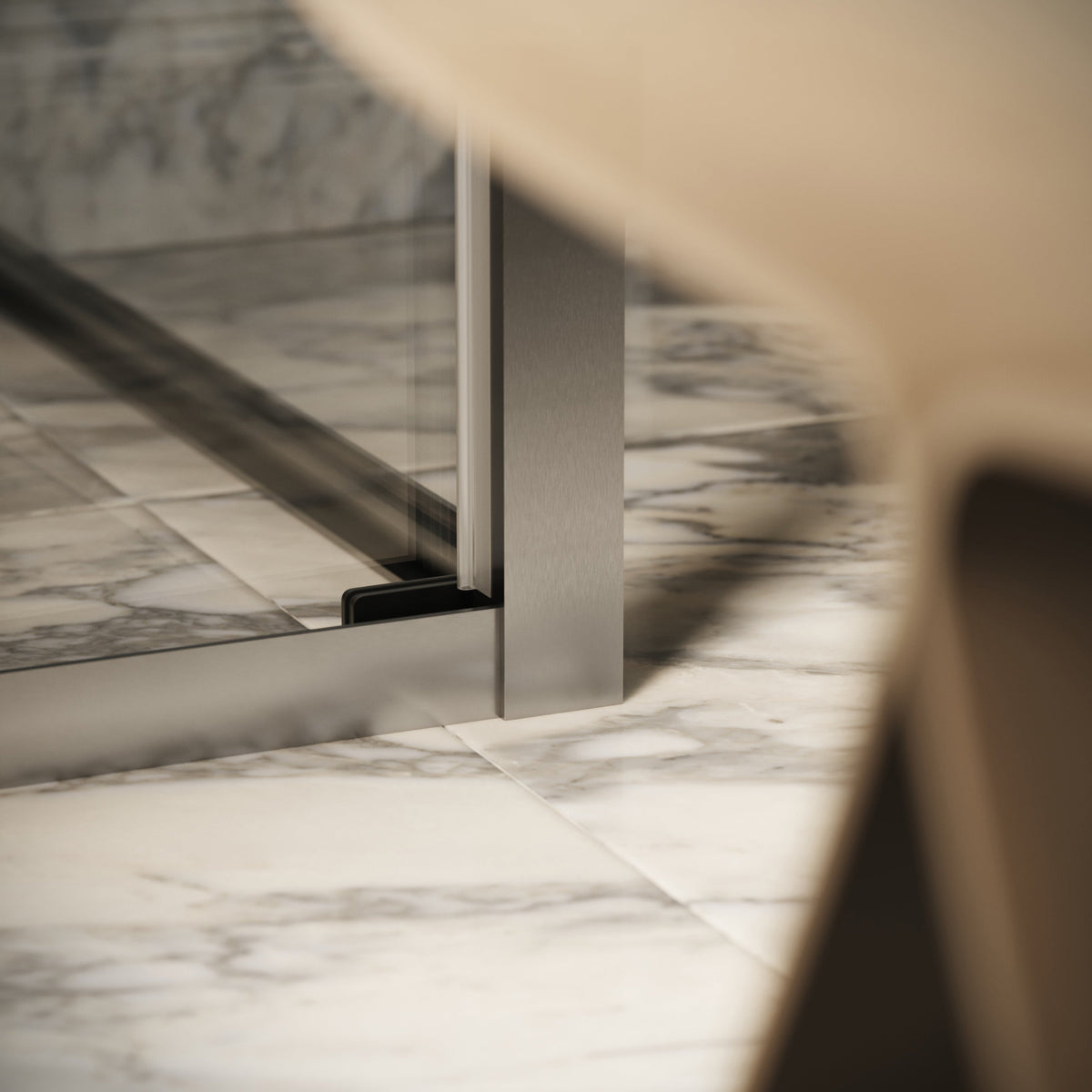 Reve Sidesway Brushed Stainless Shower Enclosure 1000 x 800mm
