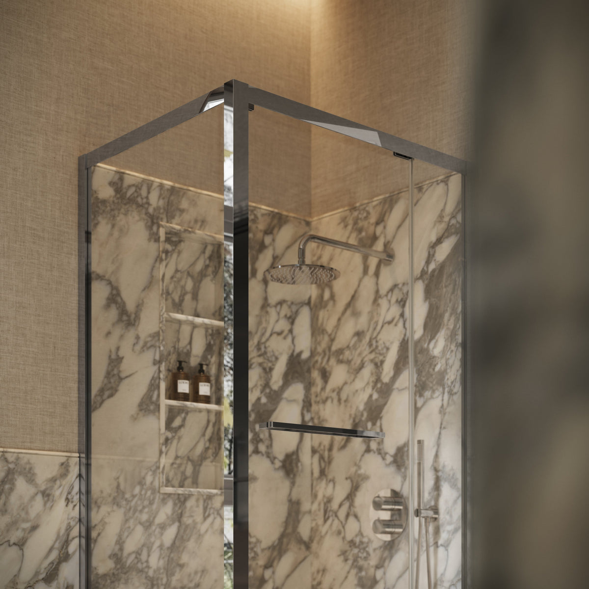 Reve Sidesway Chrome Shower Enclosure 1000 x 800mm