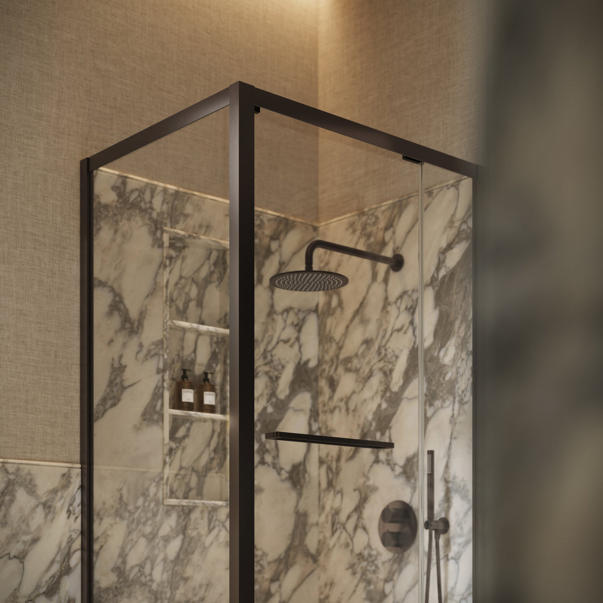 Reve Sidesway Deep Bronze Shower Enclosure 1000 x 800mm