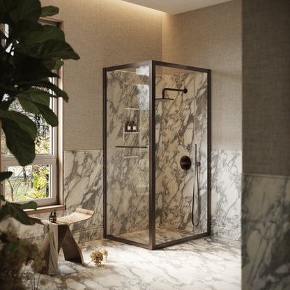 Reve Sidesway Deep Bronze Shower Enclosure 1000 x 800mm
