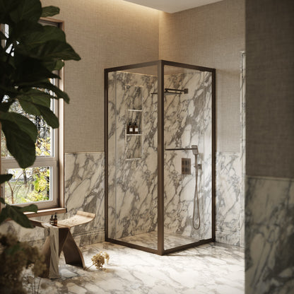 Reve Sidesway Brushed Bronze Shower Enclosure 900mm