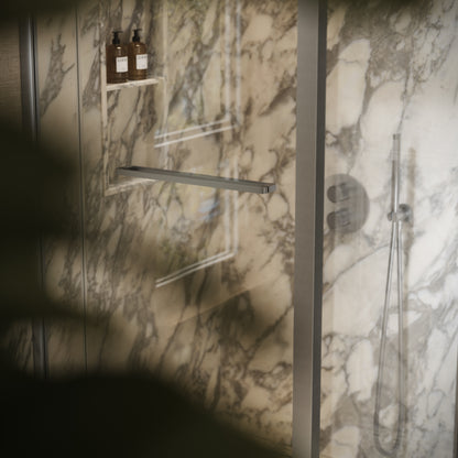 Reve Sidesway Brushed Stainless Shower Enclosure 900mm