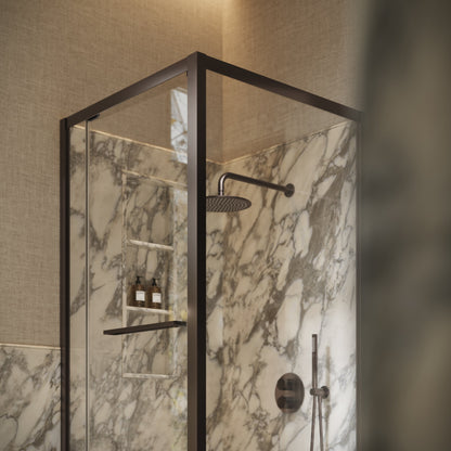 Reve Sidesway Deep Bronze Shower Screen 900mm