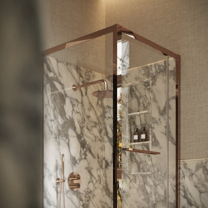 Reve Sidesway Rose Gold Shower Enclosure 900mm
