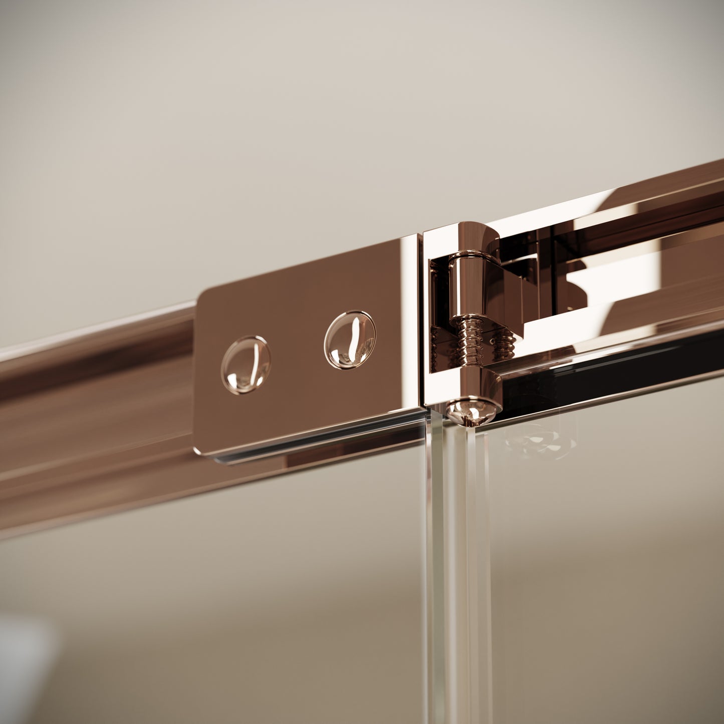 Reve Sidesway Rose Gold Shower Enclosure 900mm
