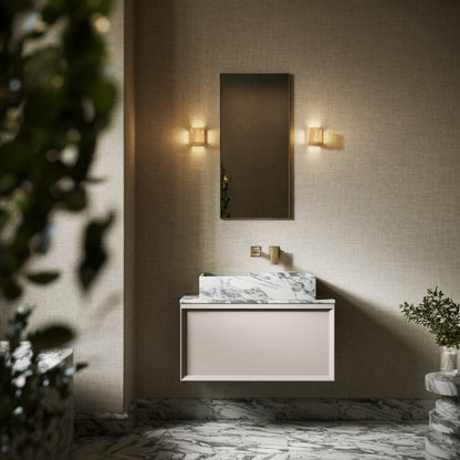 Sasso Arabescato Marble Countertop Basin 600mm