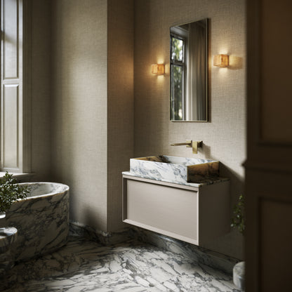 Sasso Arabescato Marble Countertop Basin 600mm