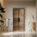 Scanalato Deep Bronze Double Fluted Shower Door - All Sizes
