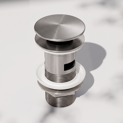 Luxe Brushed Stainless Slotted Click Clack Basin Waste