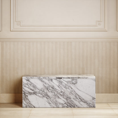 Arabescato Marble Ottoman Storage Box 1000mm