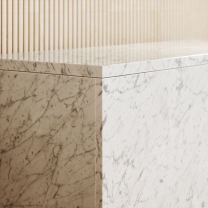 Carrara Marble Ottoman Storage Box 1000mm