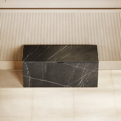 Pietra Grey Marble Ottoman Storage Box 1000mm