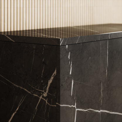 Pietra Grey Marble Ottoman Storage Box 1000mm