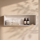 Qube Matte White Stone Square Storage Box 900mm