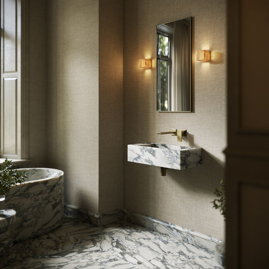 Tassilo Arabescato Marble Wall Hung Basin 600mm