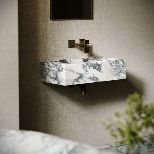 Tassilo Arabescato Marble Wall Hung Basin 600mm
