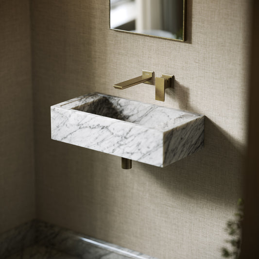 Tassilo Carrara Marble Wall Hung Basin 600mm