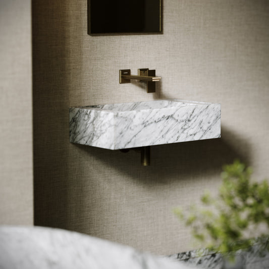 Tassilo Carrara Marble Wall Hung Basin 600mm