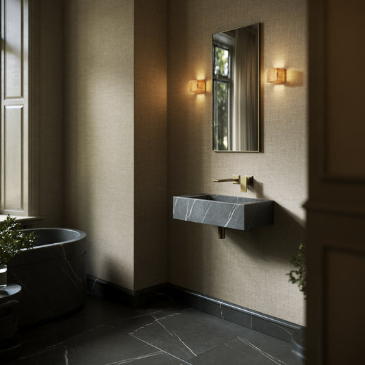 Tassilo Pietra Grey Marble Wall Hung Basin 600mm