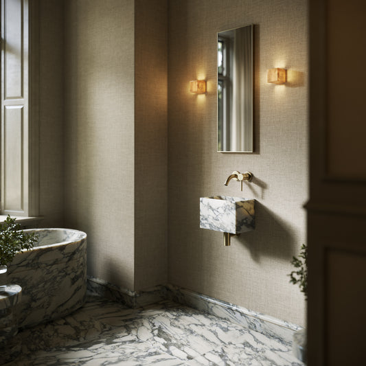 Tucci Arabescato Marble Wall Hung Basin 300mm