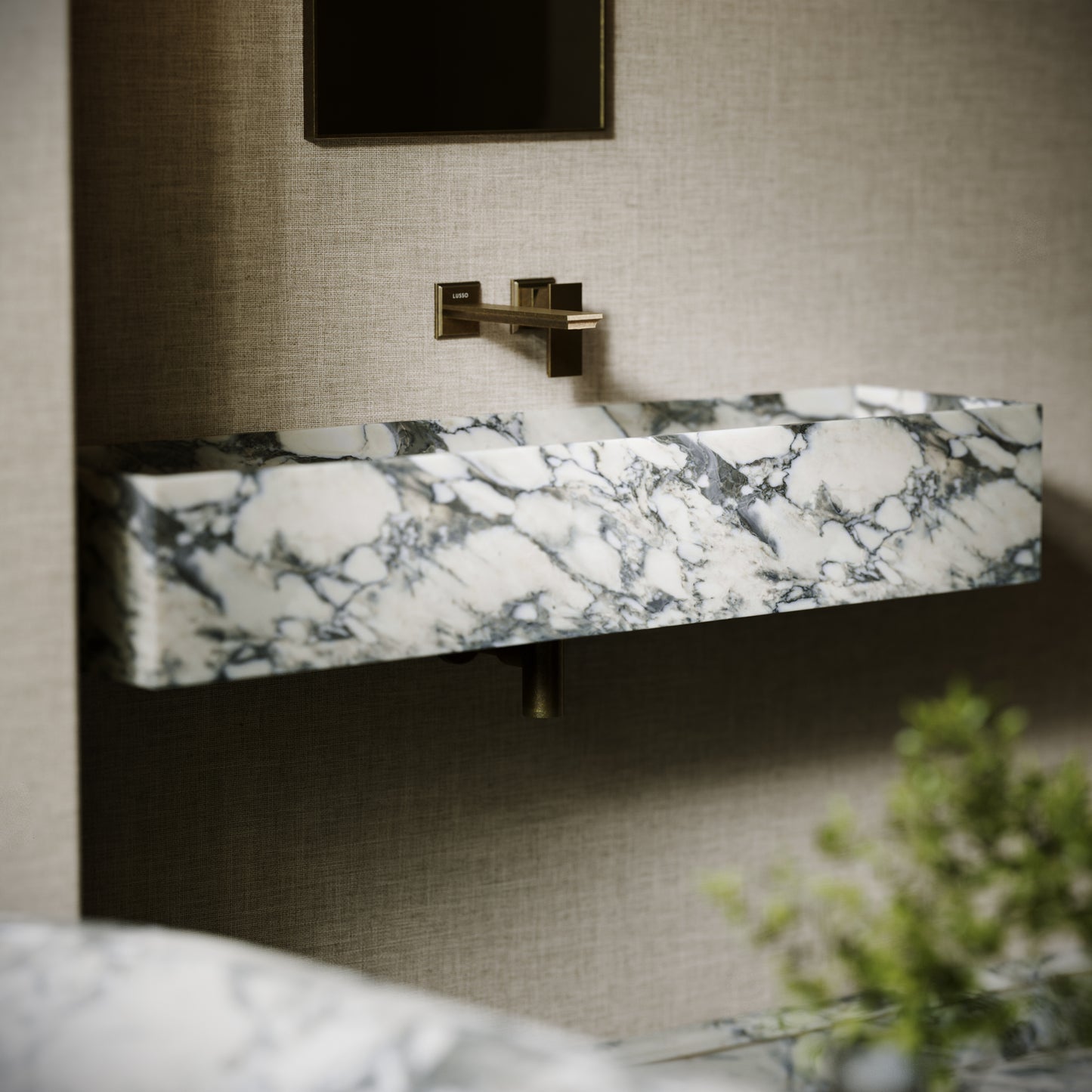 Tucci Arabescato Marble Wall Hung Basin 1200mm