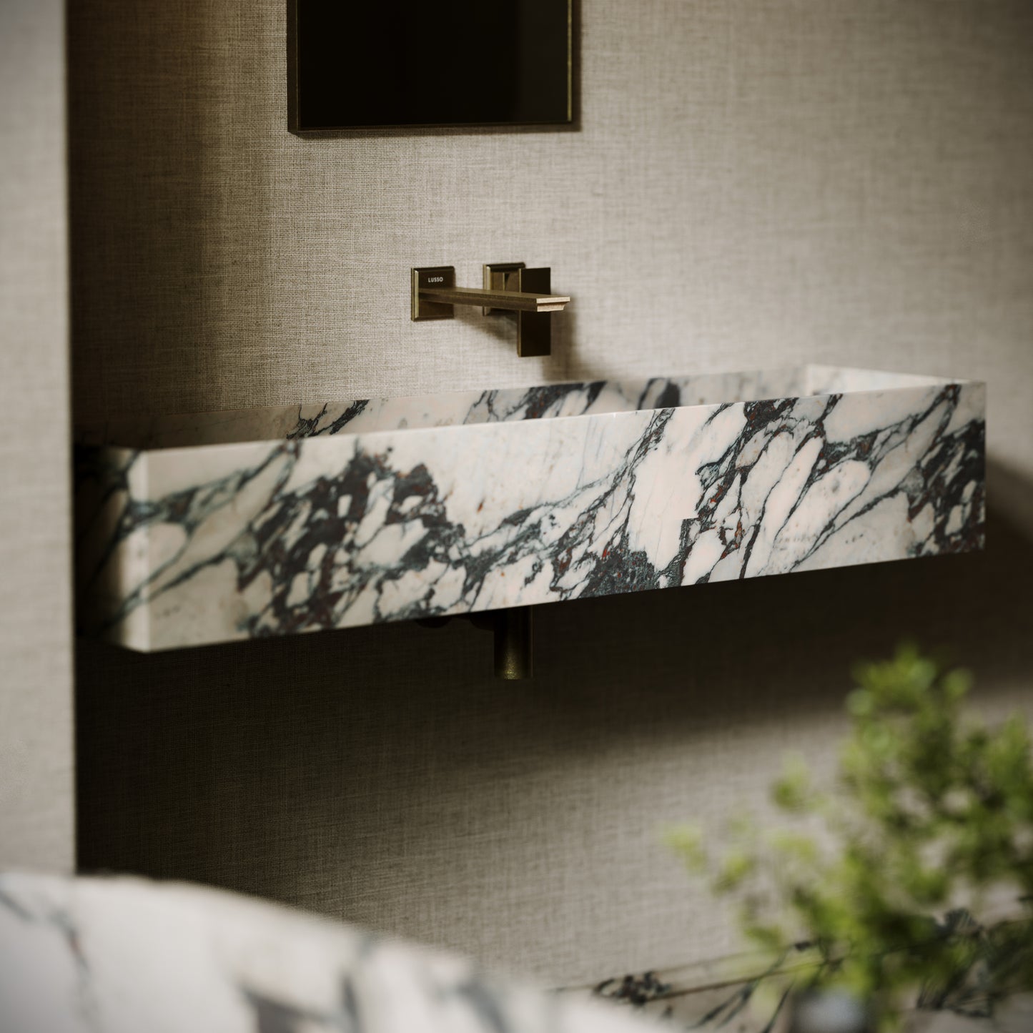 Tucci Calacatta Viola Marble Wall Hung Basin 1200mm
