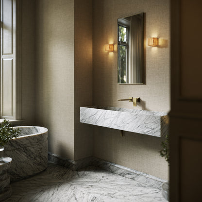 Tucci Carrara Marble Wall Hung Basin 1200mm