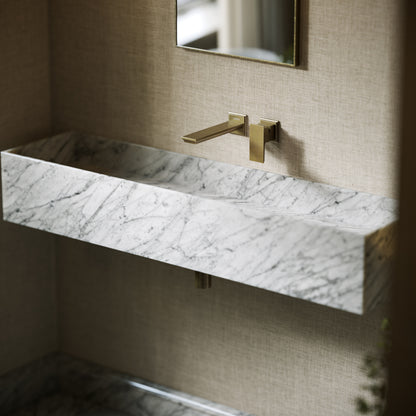 Tucci Carrara Marble Wall Hung Basin 1200mm